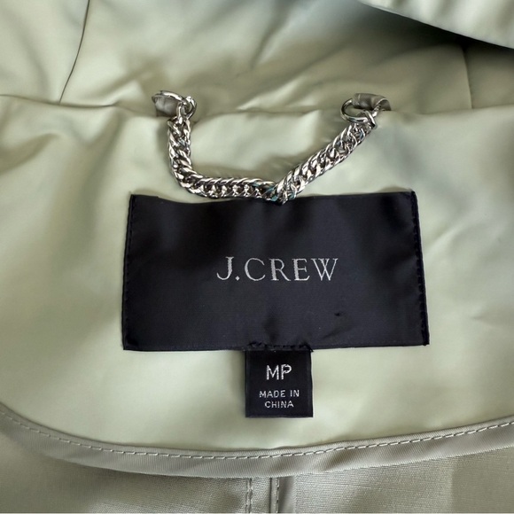 J Crew Green Double-breasted raincoat size MP - Picture 13 of 16